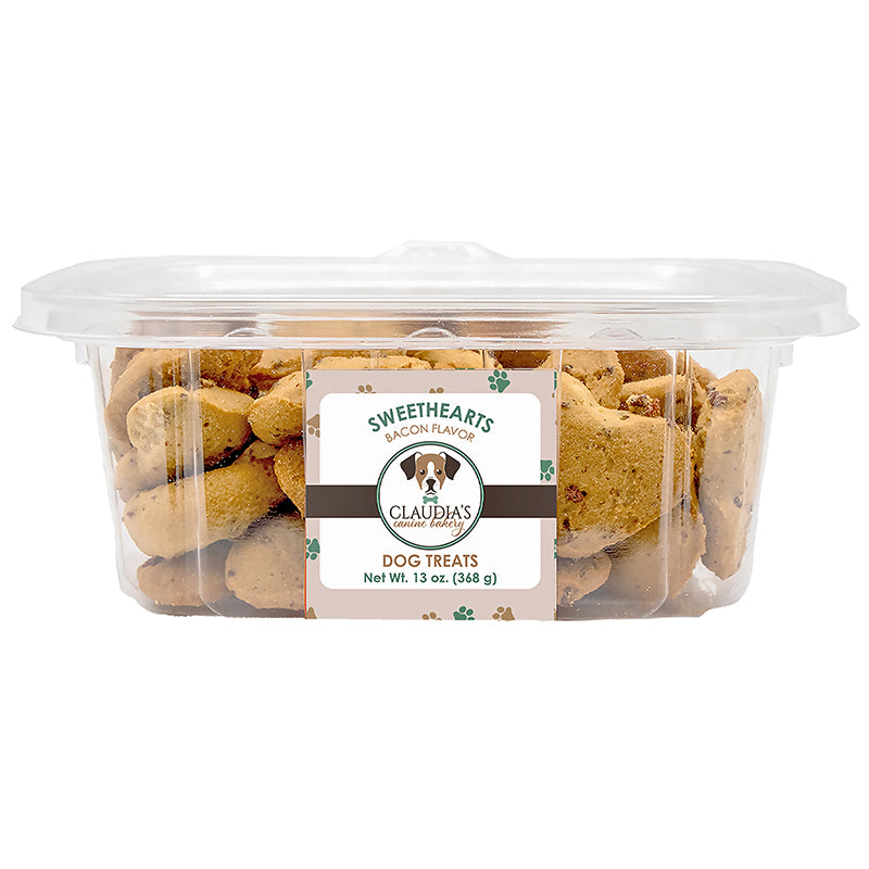 Claudia's Canine Bakery 13oz Bacon Sweethearts