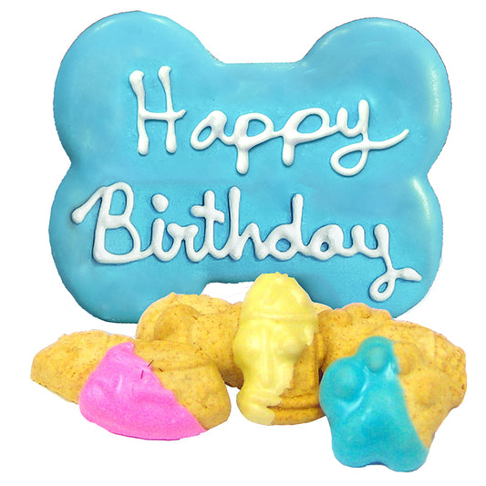 Claudia's Canine Bakery 7oz Blue Happy Birthday Clamshell