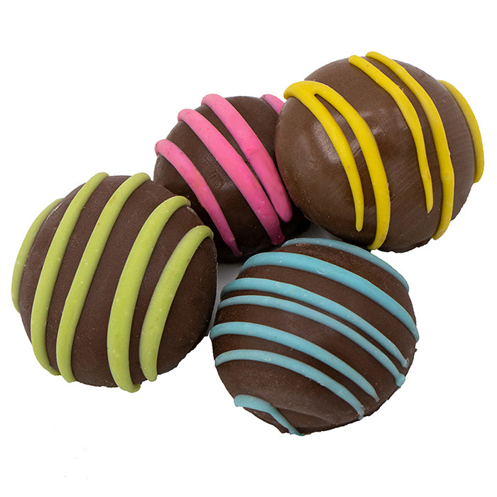 Claudia's Canine Bakery Truffles Dipped in Carob with Strips