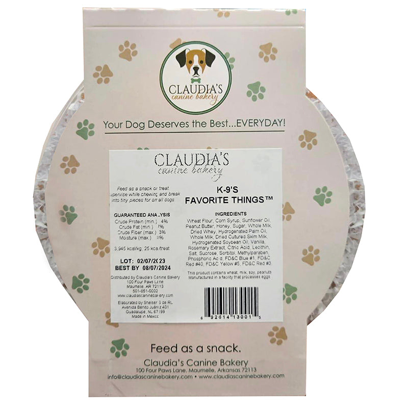 Claudia's Canine Bakery 11oz K-9's Favorite Things