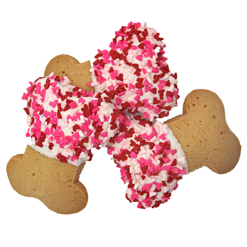 Claudia's Canine Bakery Heart Sprinkle Party Bones