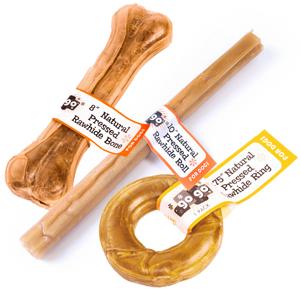 Gogo Pet Products Natural Pressed Rawhide for Dogs Roll 5