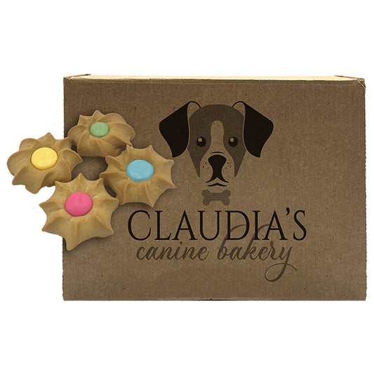 Claudia's Canine Bakery Shortbread Delicacy With Pastel Centers