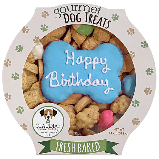 Claudia's Canine Bakery 11oz Blue Happy Birthday