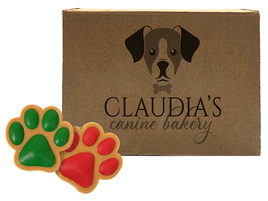 Claudia's Canine Bakery Holiday Peanut Butter Paw Prints