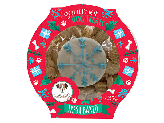 Claudia's Canine Bakery 7oz Blue Snowflake