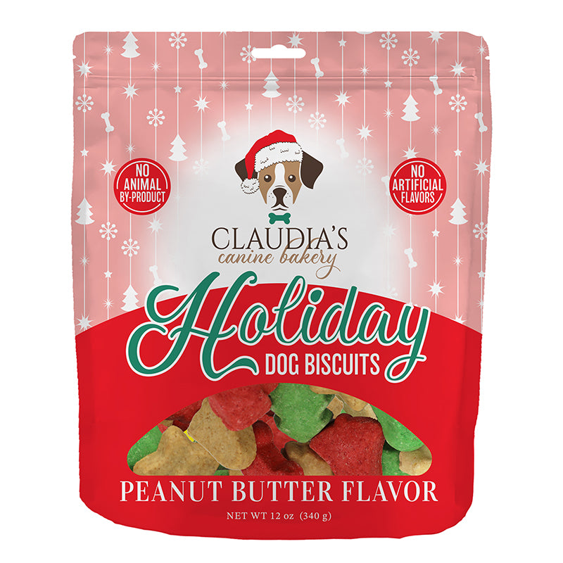 Claudia's Canine Bakery Peanut Butter Holiday Dog Biscuits