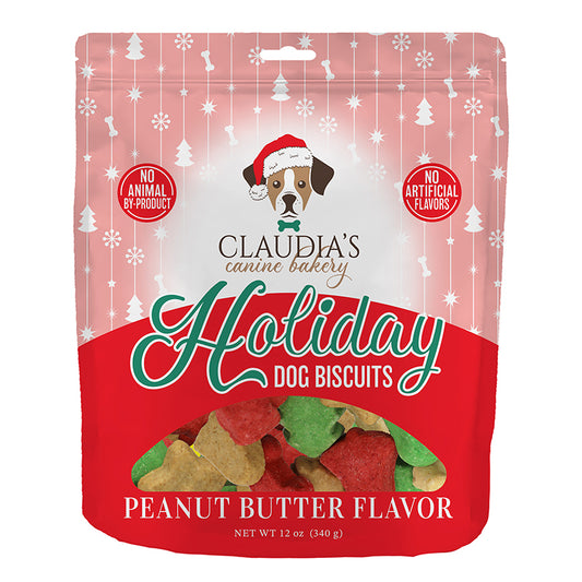 Claudia's Canine Bakery Peanut Butter Holiday Dog Biscuits